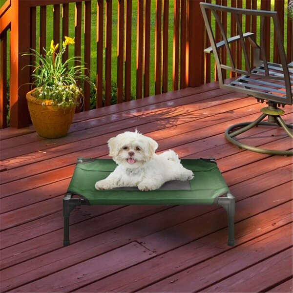 Daretocare Elevated Pet Bed Green - 24.5 x 18.5 x 7 in. DA3242868